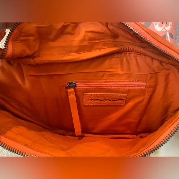 FREE PEOPLE NEW Orange Leather Women's Bag - Picture 4 of 5